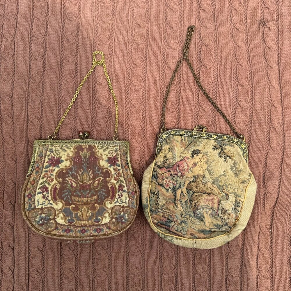 Vintage Tapestry Purse Duo (2-Pack) Set of two authentic vintage tapestry handba